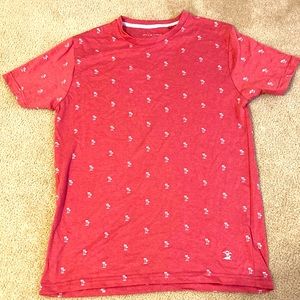 Denim and flower slim fit t-shirt